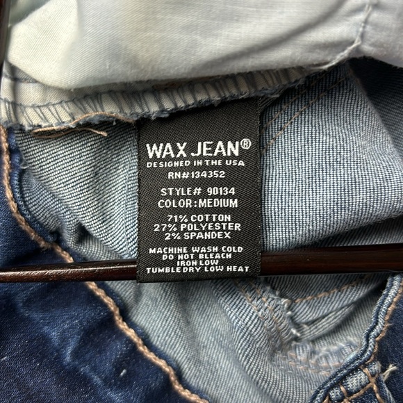 Wax Jeans Butt I Love You Stretch Distressed Cropped Denim Jeans, Sz 0 HEMMED - Picture 6 of 13